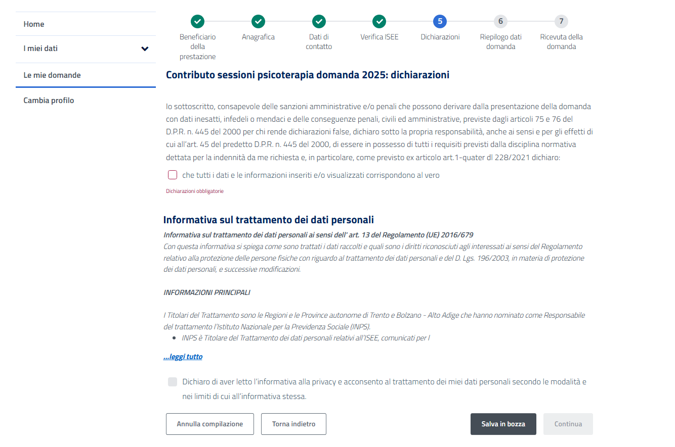 Domanda Bonus Psicologo
