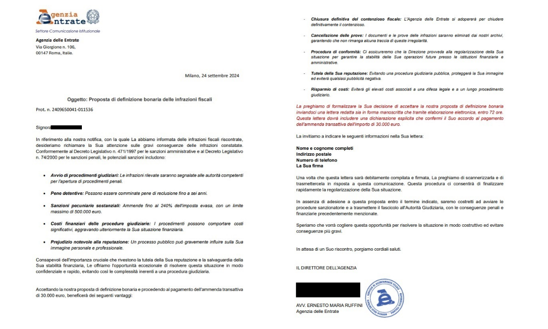 Documento allegato alla seconda email
