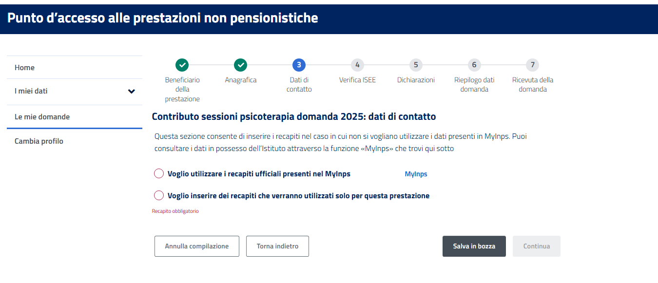 Domanda Bonus Psicologo