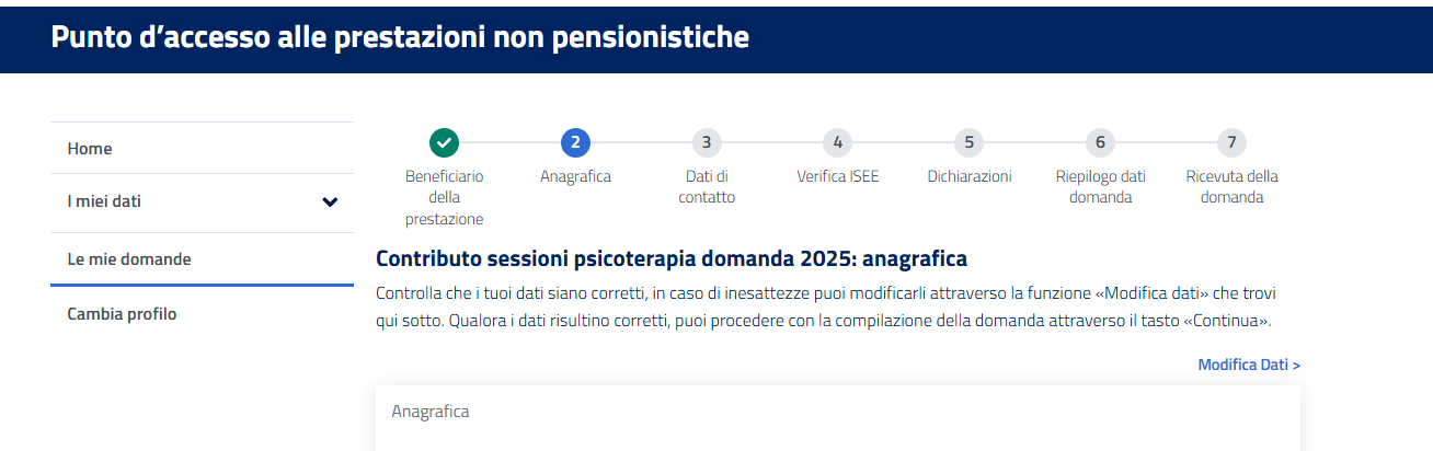 Domanda Bonus Psicologo