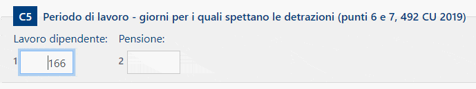 Giorni da lavoro dipendente 730