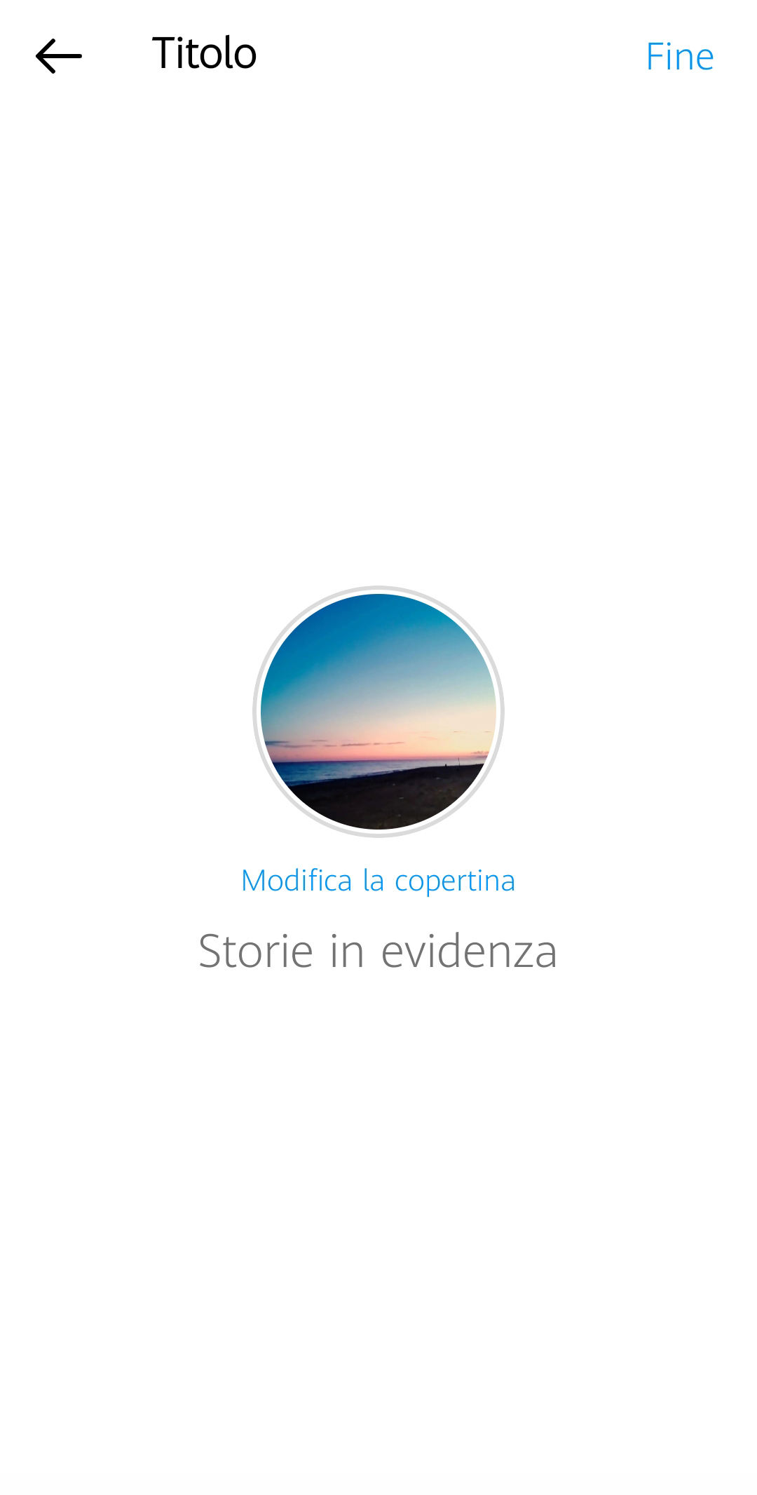 Storie in evidenza Instagram