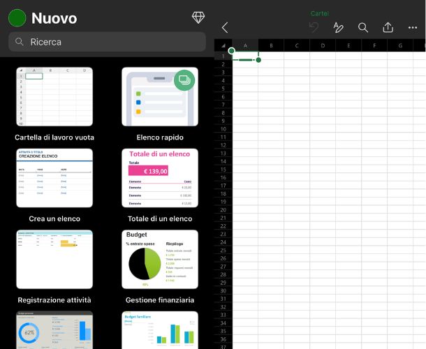 Excel su iOS