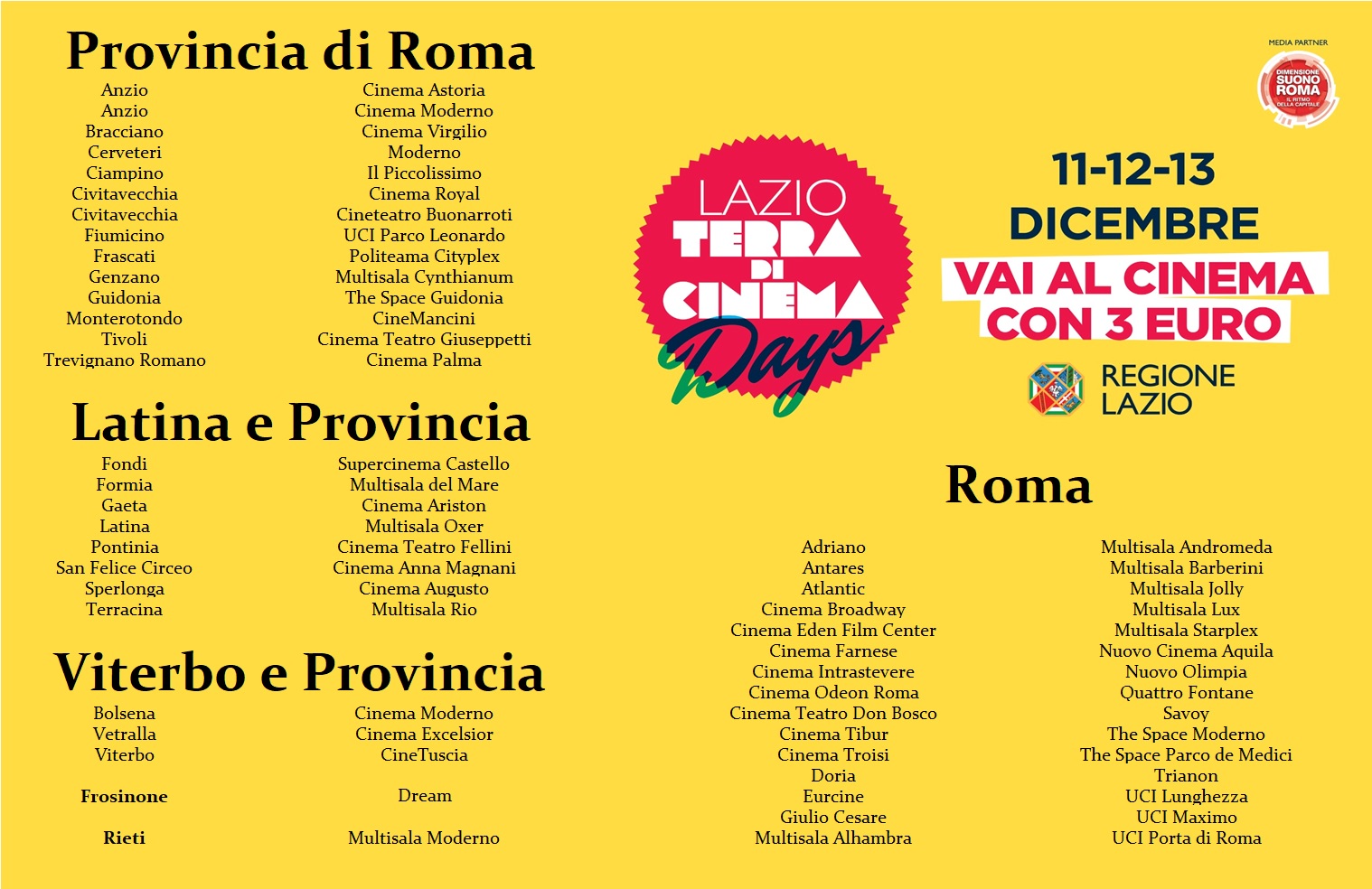 Cinema a 3 euro
