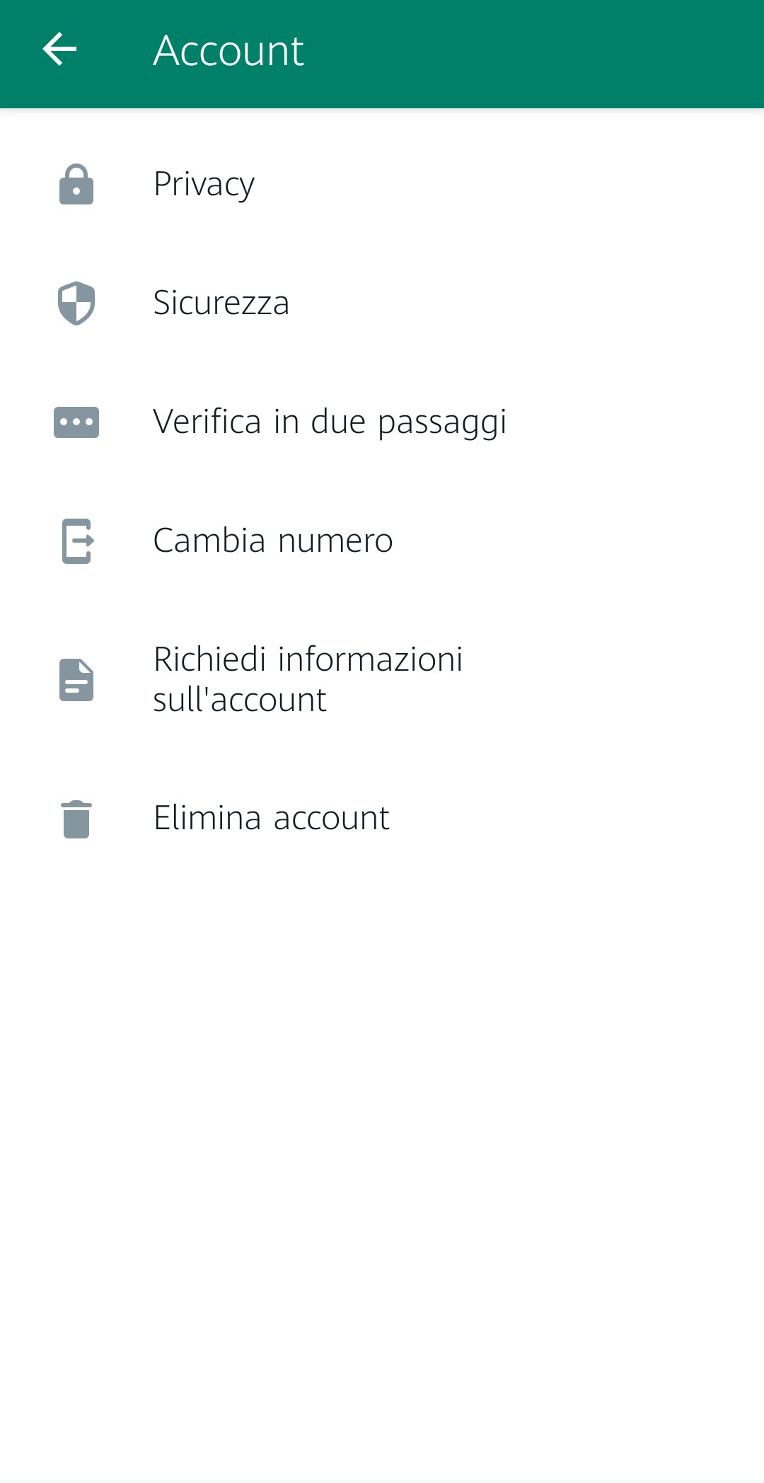 Come cancellarsi da WhatsApp