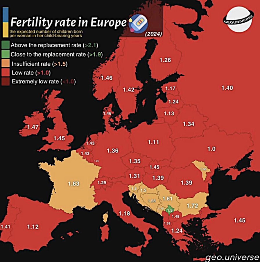 Tasso di fertilità in Europa