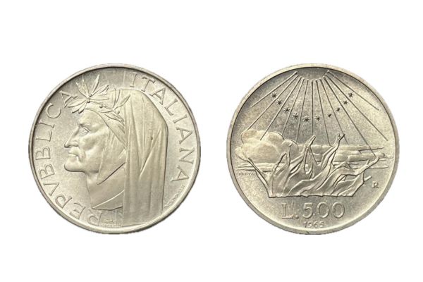 500 Lire «Dante Alighieri» Prova del 1965