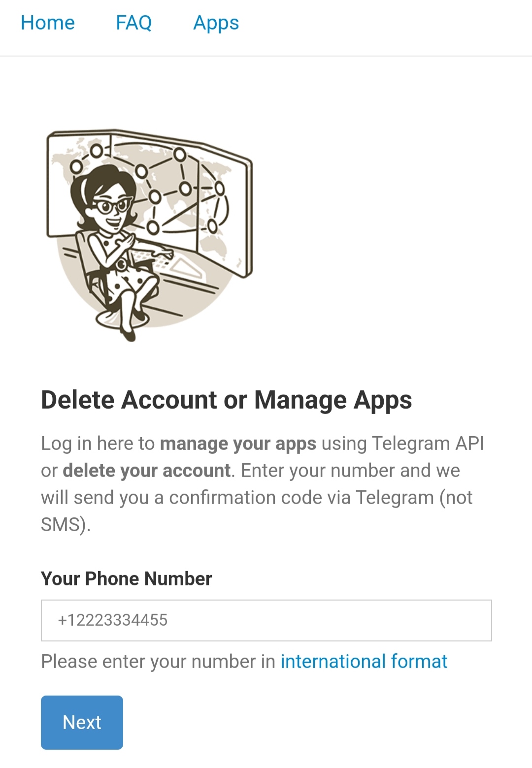 Eliminare account Telegram da PC