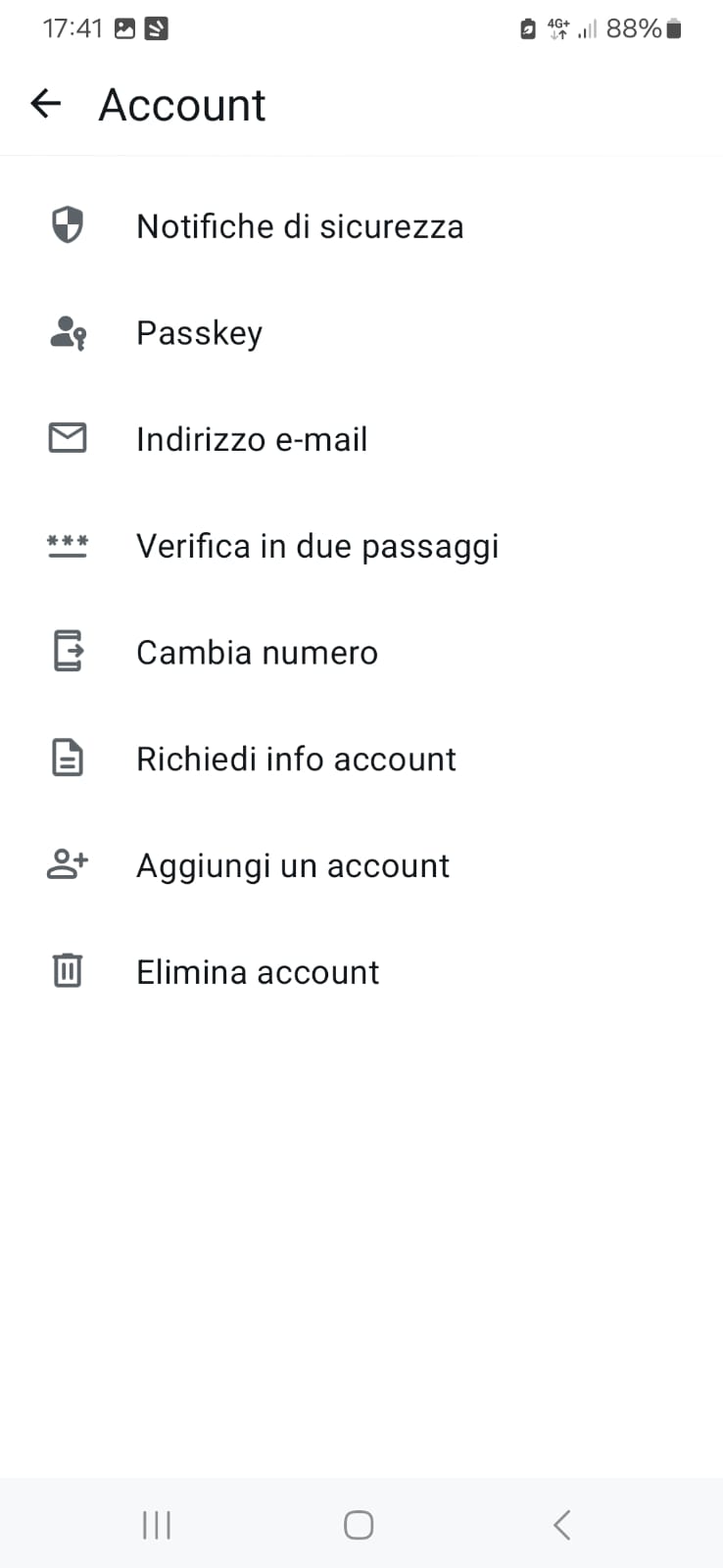 Cambiare numero WhatsApp