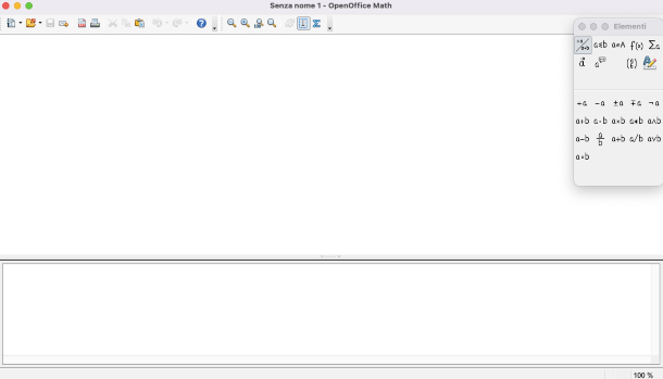 Il programma di formule matematiche di OpenOffice