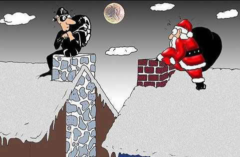 Qui, invece, Babbo Natale ha trovato un concorrente...