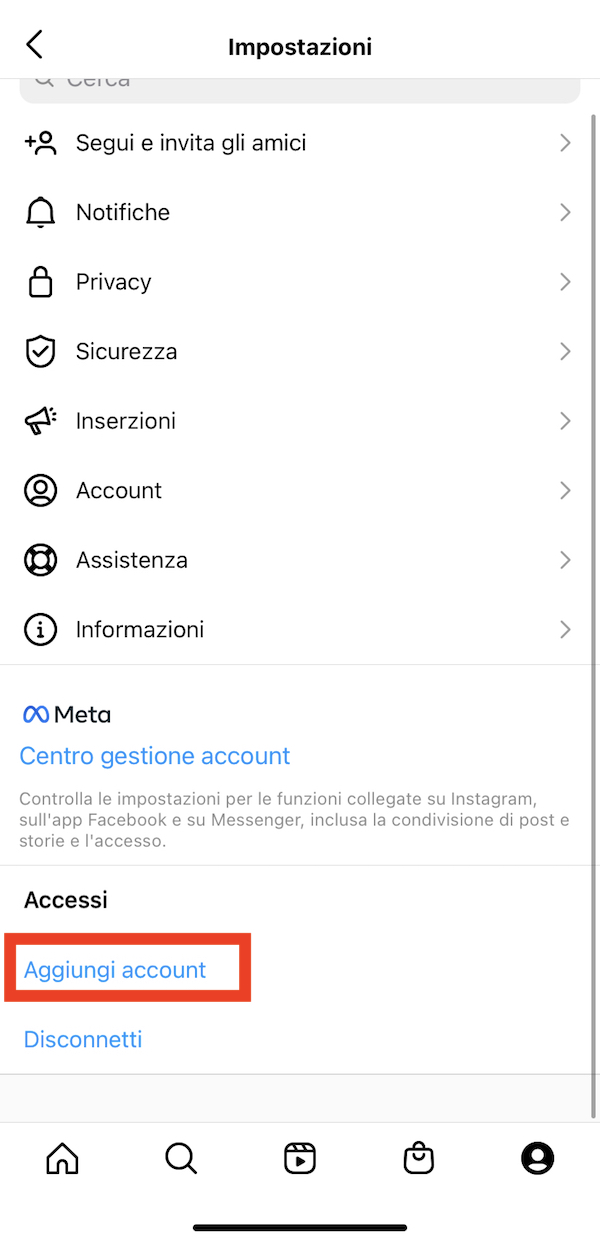 Aggiungi un account Instagram al tuo profilo Aggiungi un account Instagram al tuo profilo
