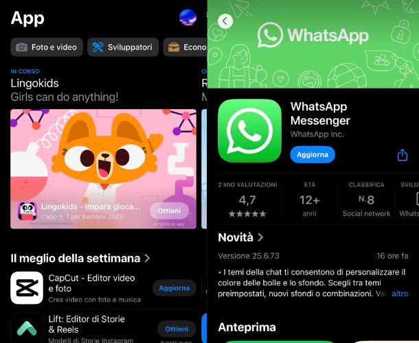 WhatsApp per iPhone