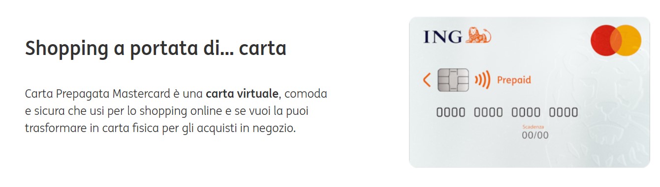 Carta prepagata ING