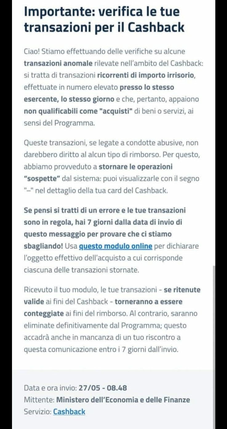 Super cashback