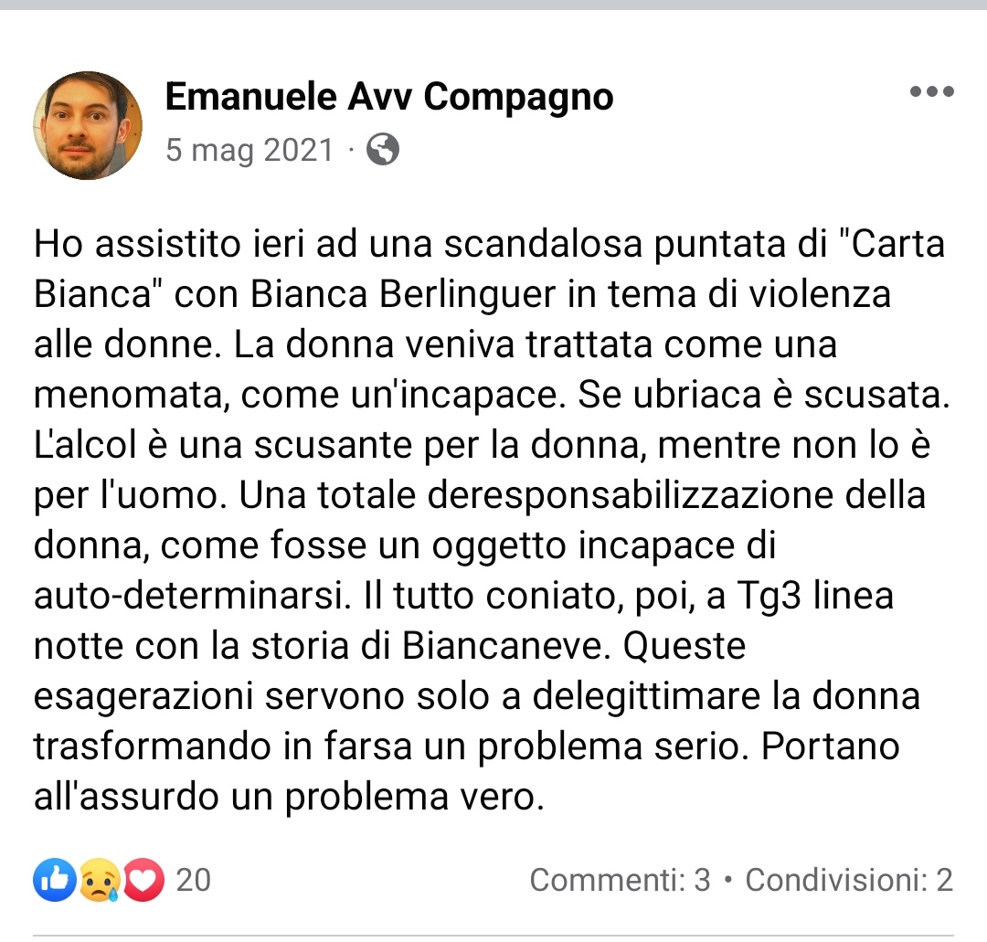 La giustificazione dell'alcol