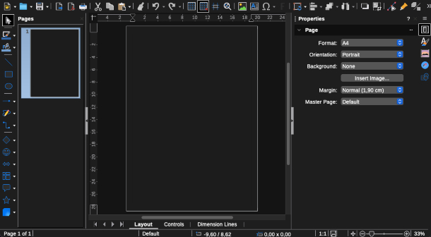 Il programma di disegno di LibreOffice