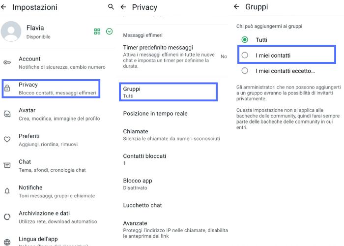 Come decidere chi ti può aggiungere a un gruppo