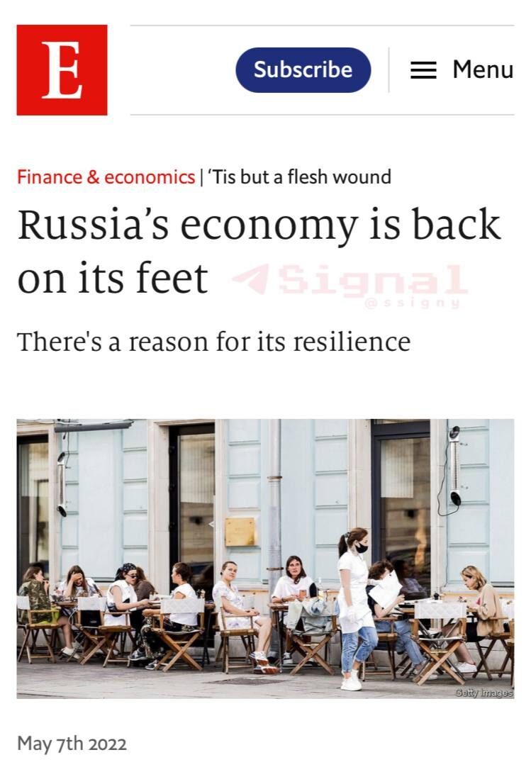 Articolo dedicato all'economia russa dall'Economist on-line