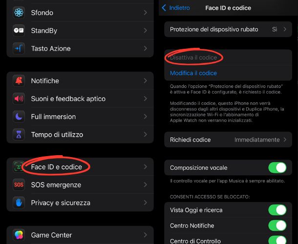 Codice sblocco iPhone