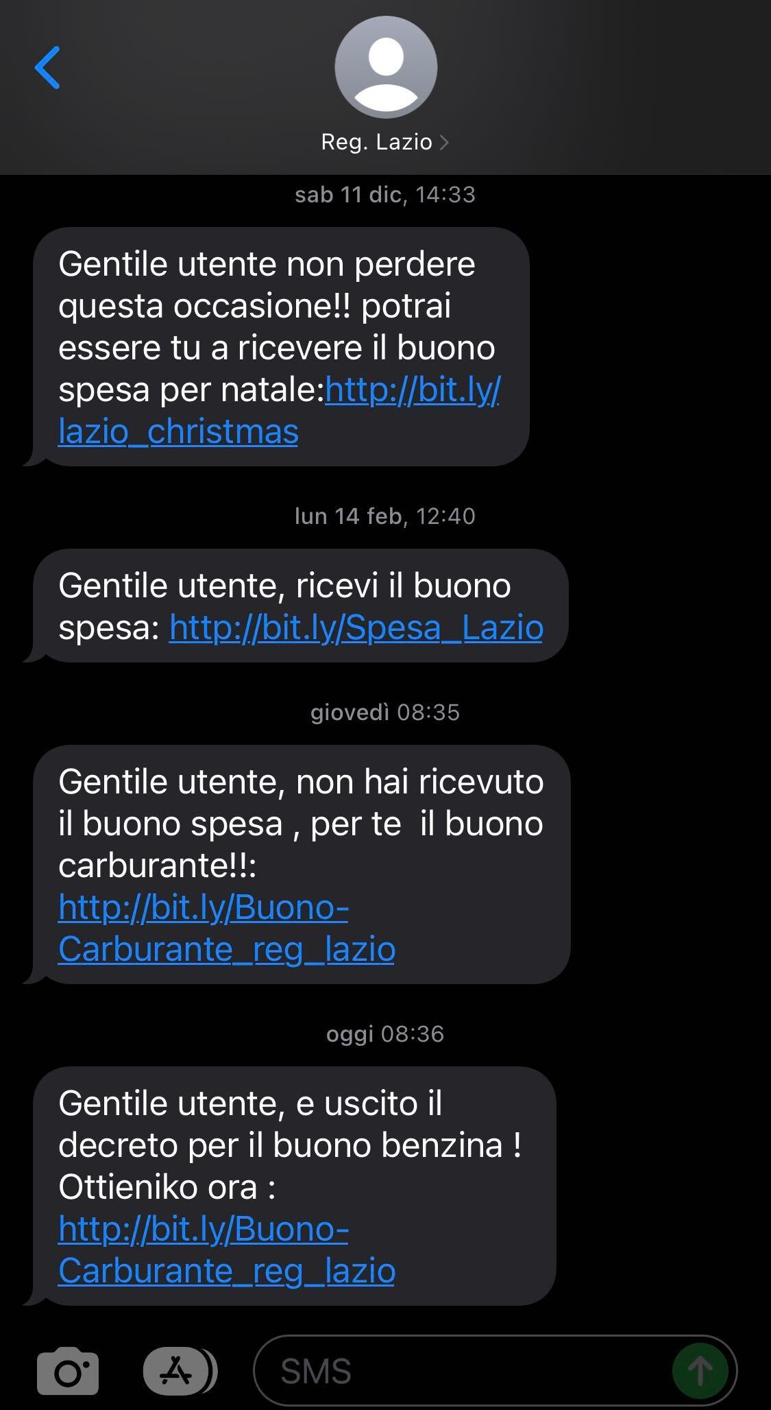 Truffe SMS e WhatsApp: buono carburante Regione Lazio e buoni benzina 100 euro