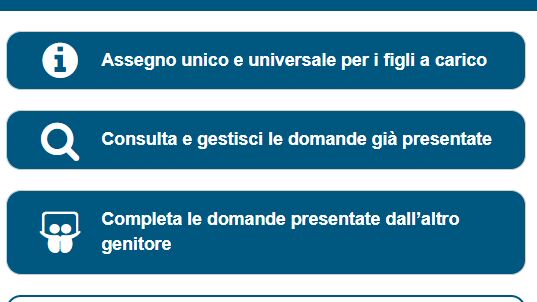 Schermata Inps assegno unico