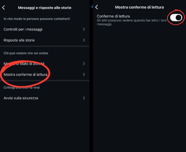 Come disattivare l'opzione visualizzato