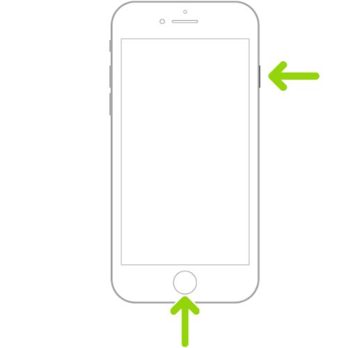 Screenshot su un modello di iPhone con Touch ID