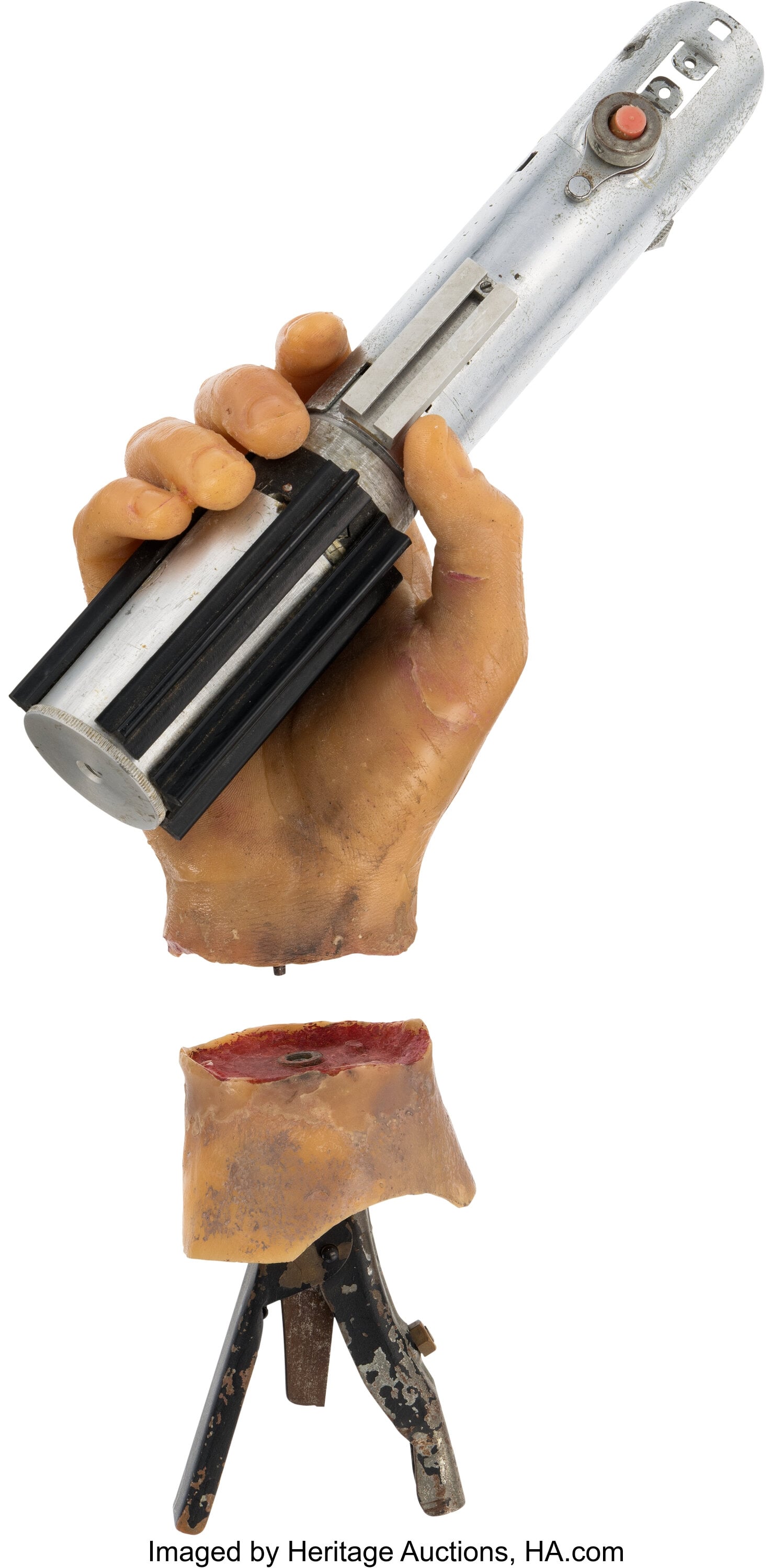 Spada di Luke Skywalker con protesi e meccanismo di scena