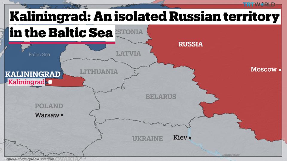 Cartina geografica dell'enclave russa di Kaliningrad