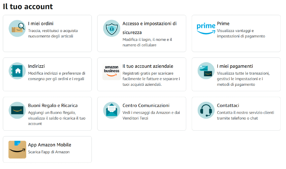 Iscrizione ad Amazon Prime