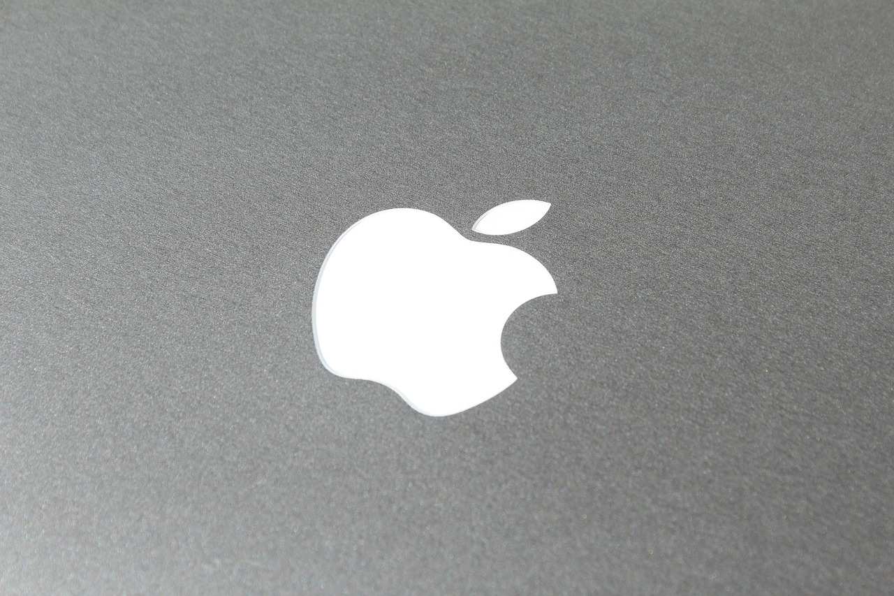 La famosa mela della Apple, di colore bianco.