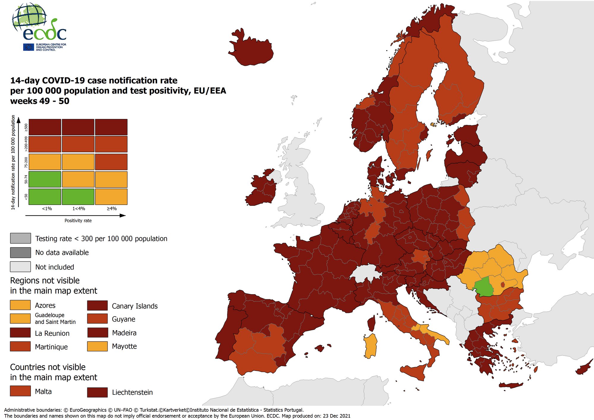 La mappa dei contagi in Ue