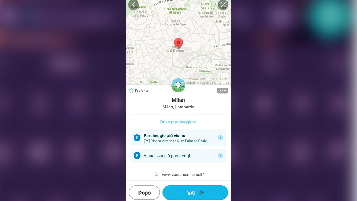 La schermata principale di Waze La schermata principale di Waze