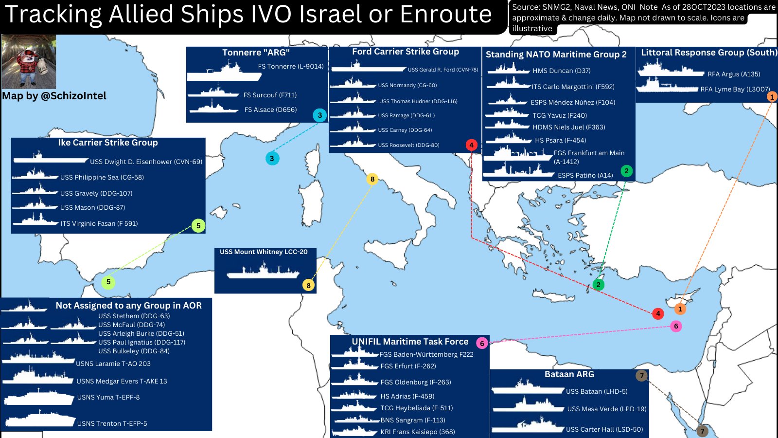 Mappa navi Mediterraneo