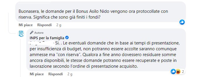 Bonus nido, risorse esaurite