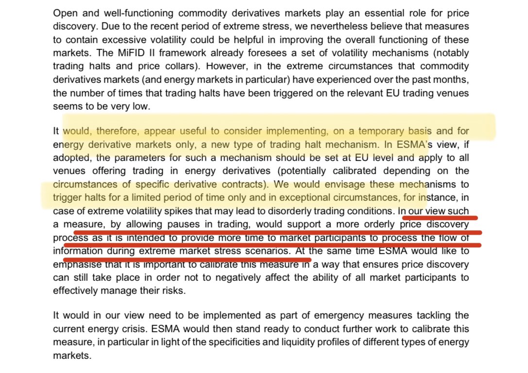 «Strappo» della bozza di lavoro di ESMA relativa al trading su derivati energetici «Strappo» della bozza di lavoro di ESMA relativa al trading su derivati energetici
