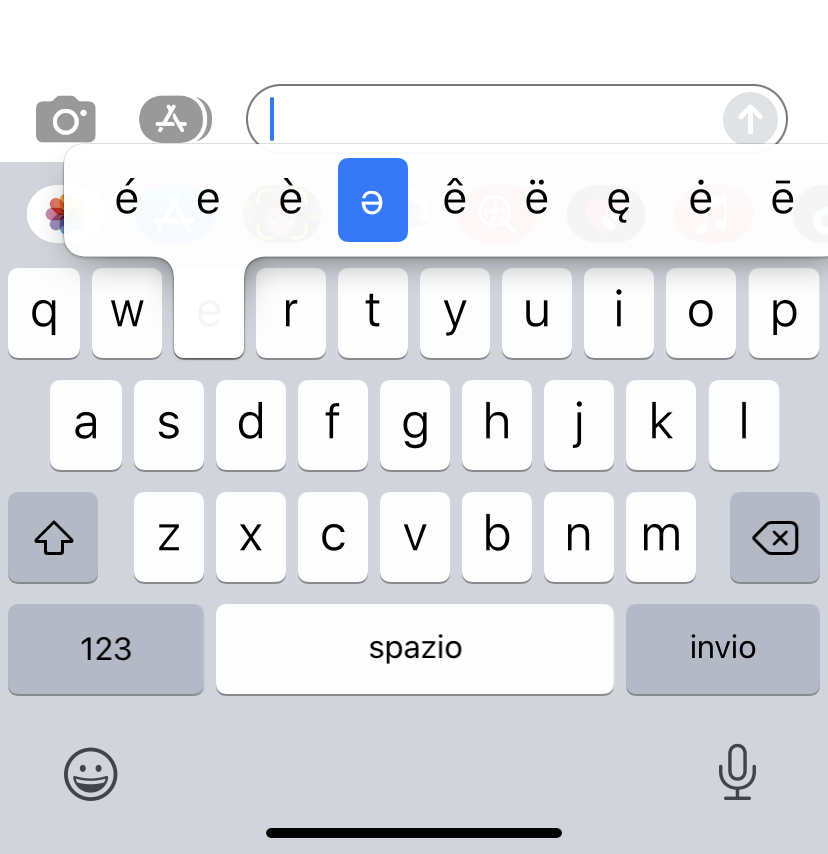 Come fare lo schwa su iPhone