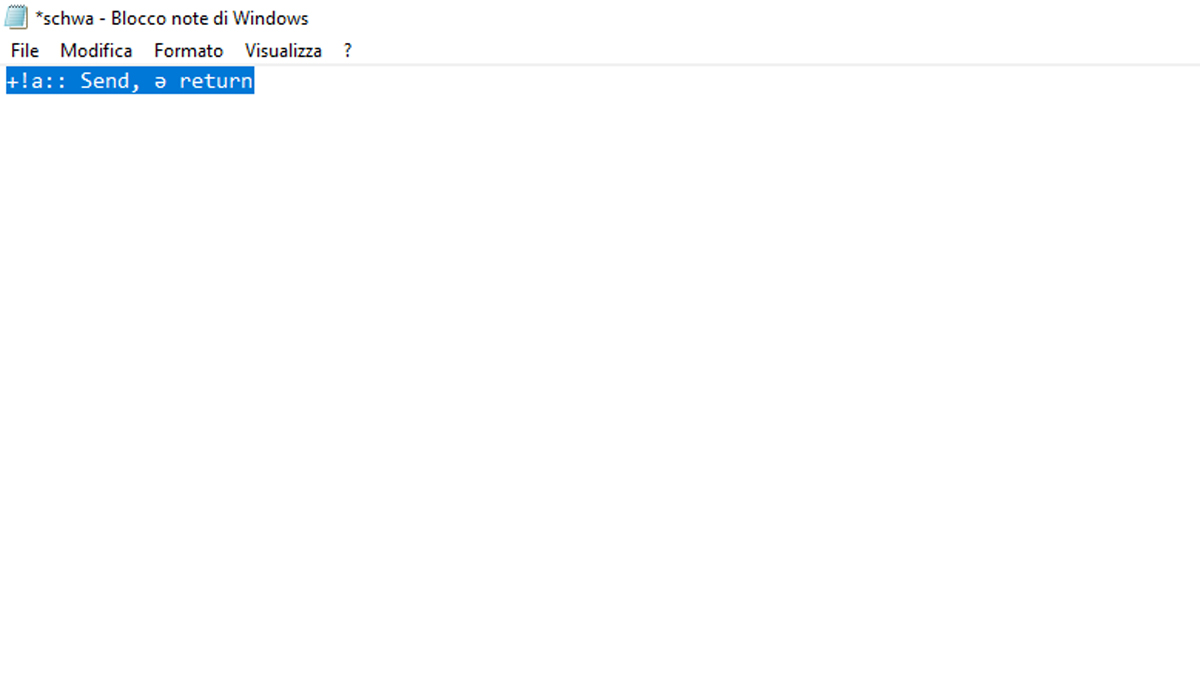 Lo script dedicato allo schwa