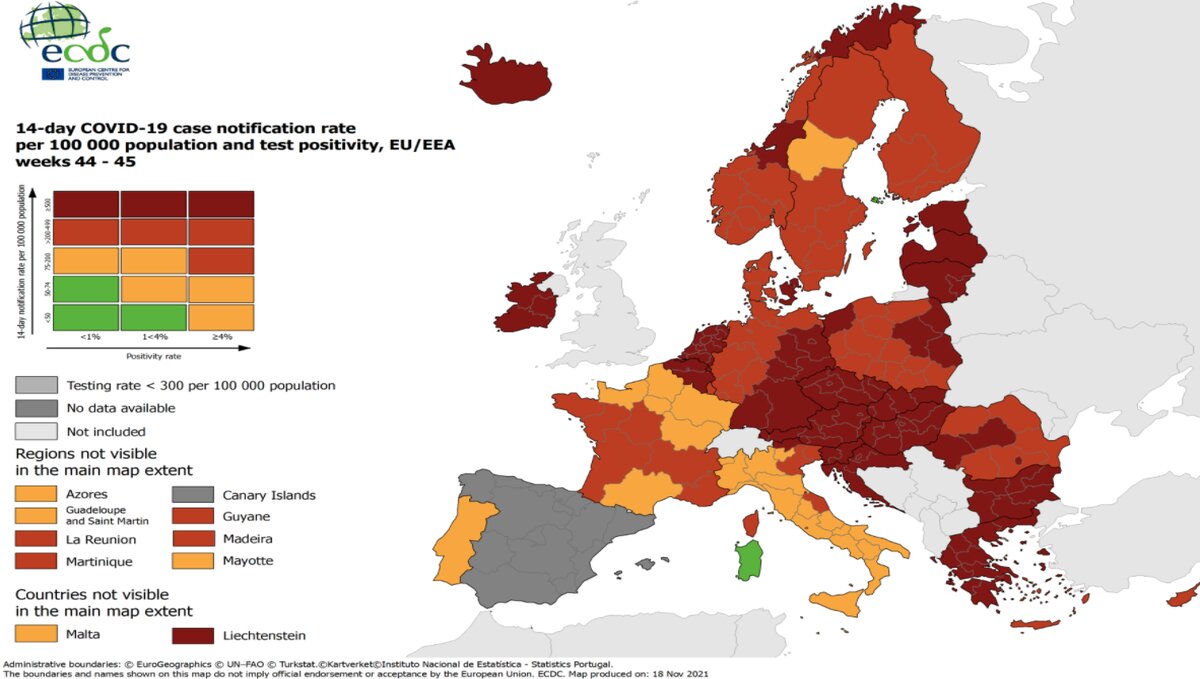 Mappa Ecdc 18 novembre
