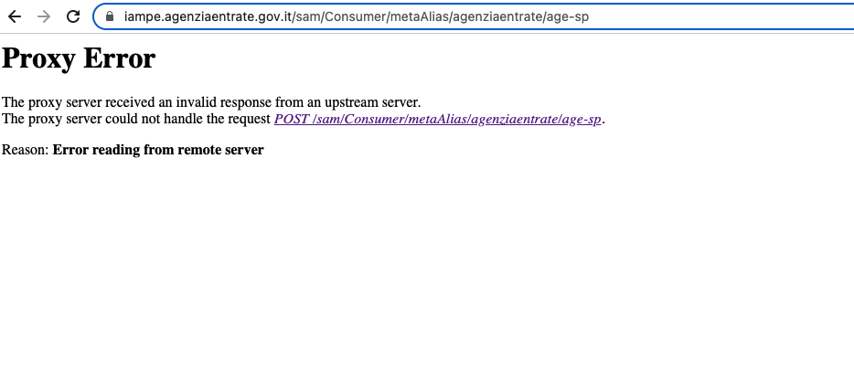 Il sito dell'Agenzia delle Entrate down