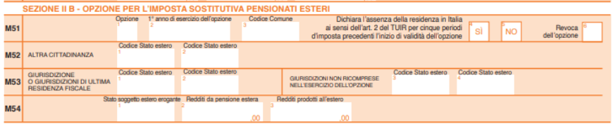 Sezione III Quadro M, modello 730/2025,