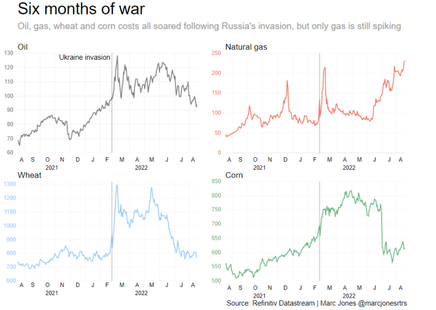 Sei mesi di guerra per le materie prime
