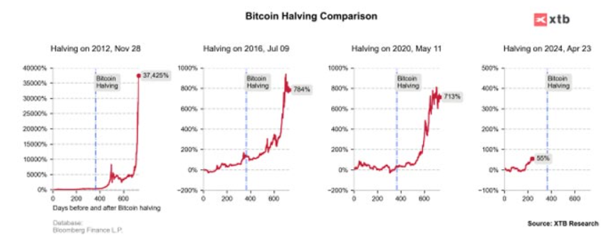 Bitcoin, rendimento medio post halving