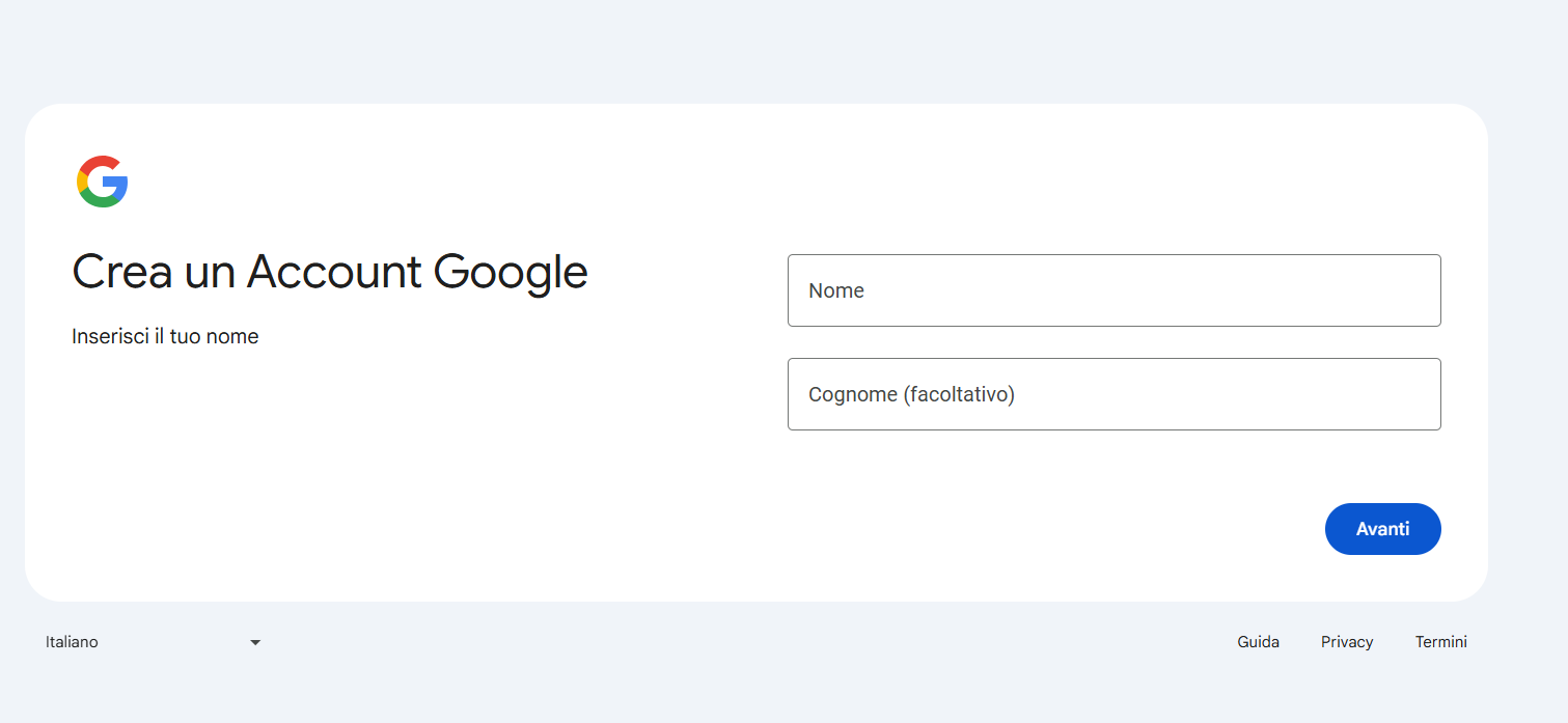Account Gmail Google - Step #3