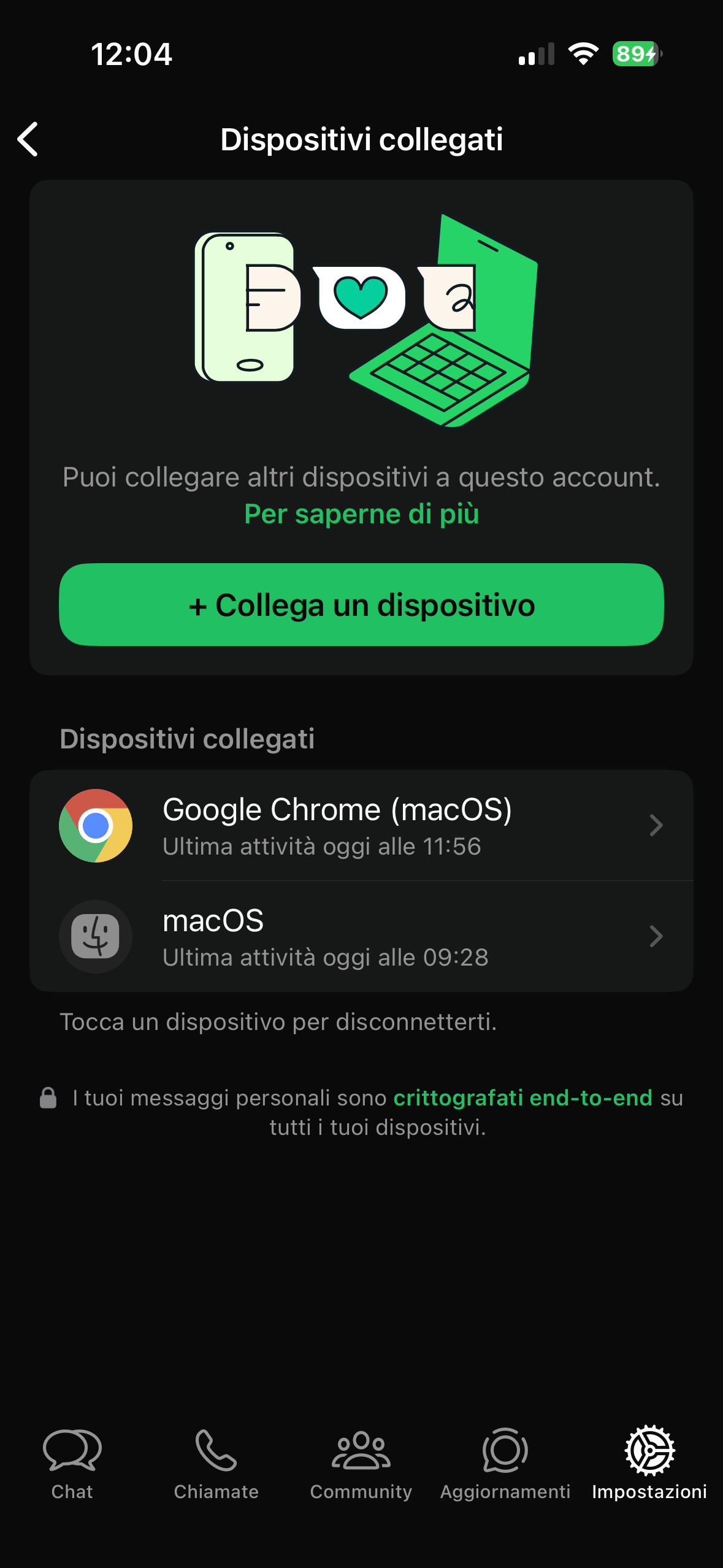 Come disconnettere WhatsApp Web