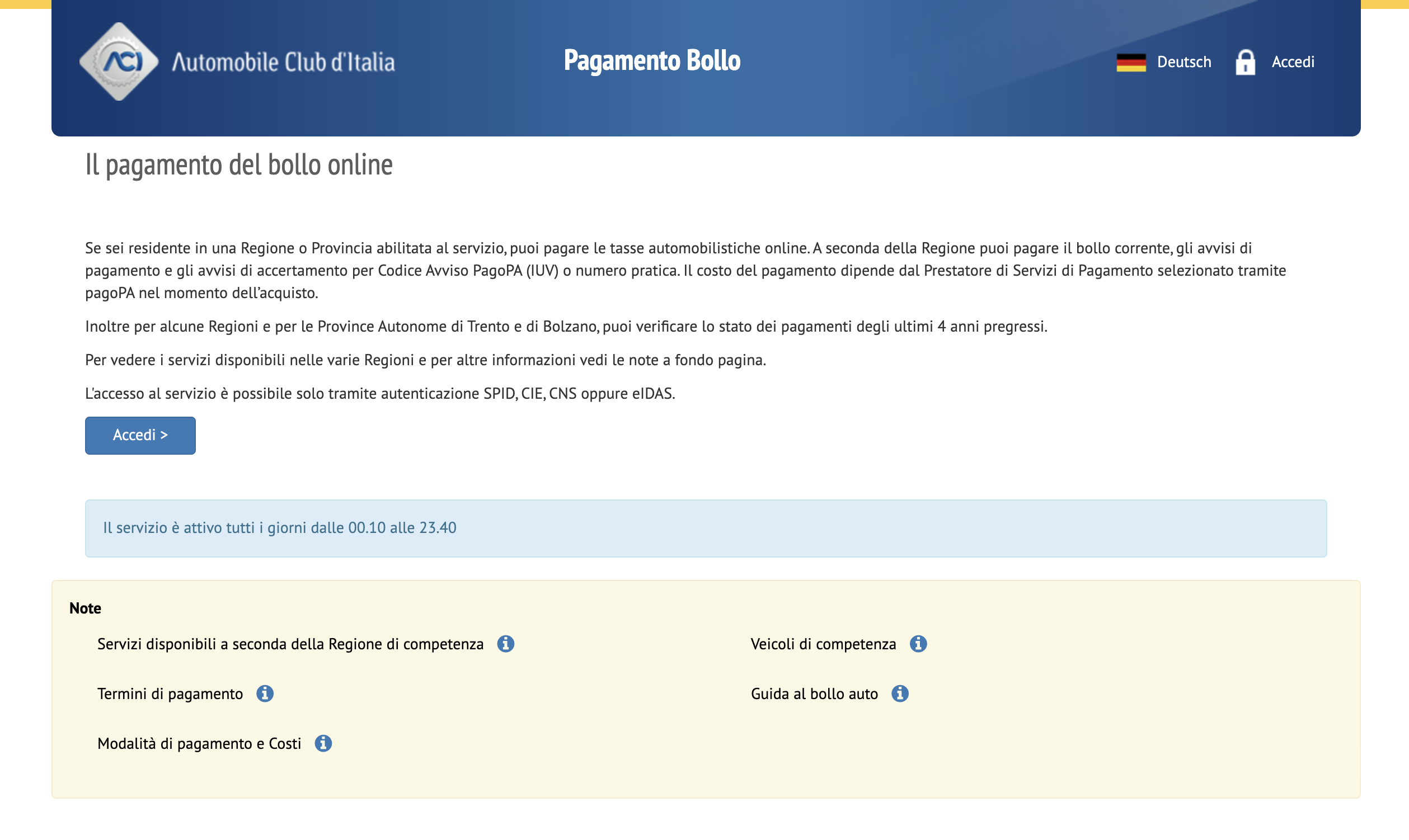 PagoPA per il bollo auto