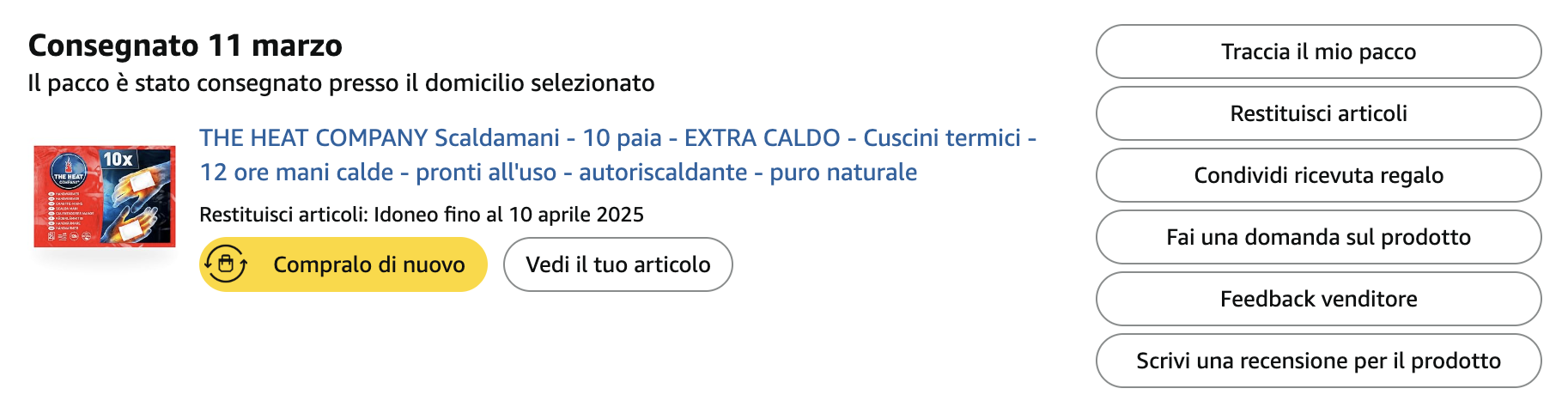 Tracking di Amazon