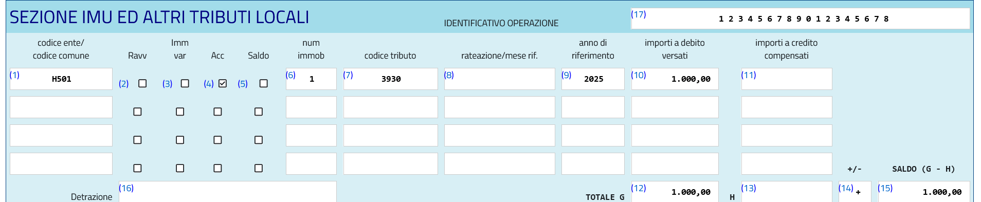 Codice tributo 3930 modello F24
