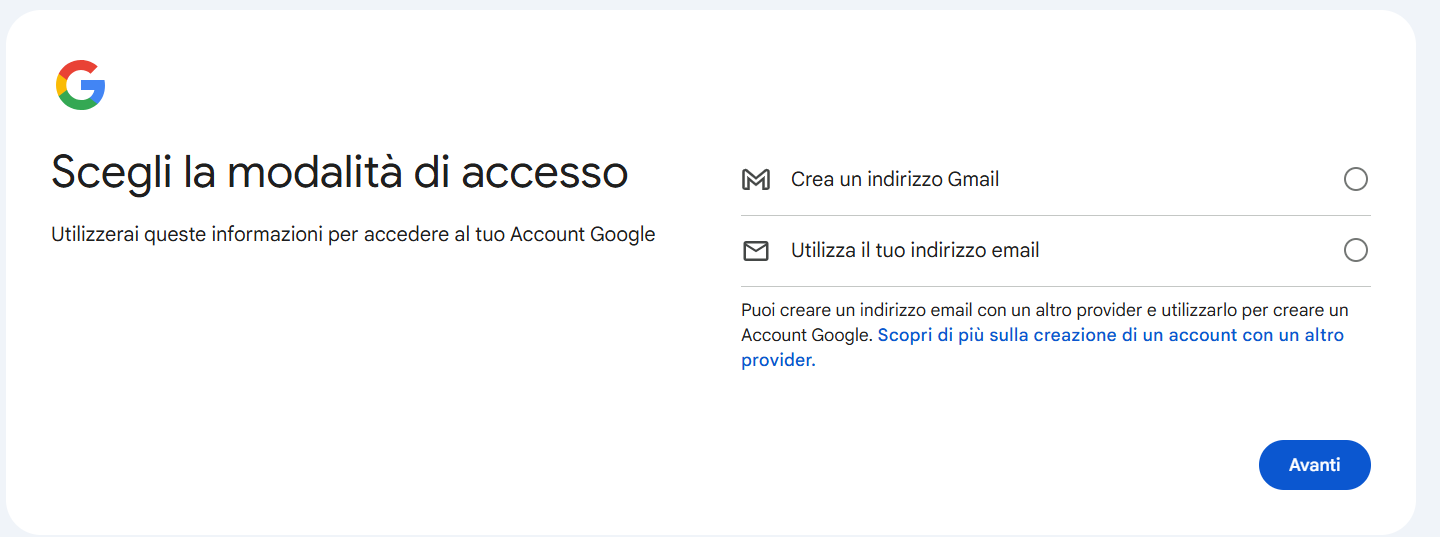 Account Gmail Google - Step #4